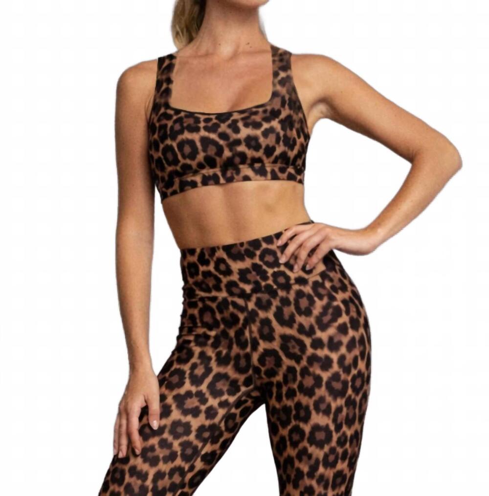 NEW HEROINE SPORT olen racerback sports bra in cheetah